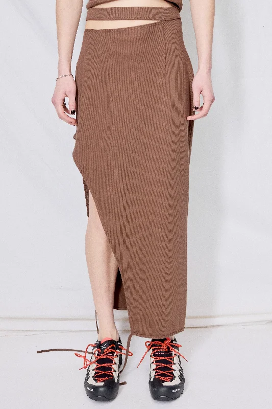 Chocolate Flip Skirt velvet skirt luxurious