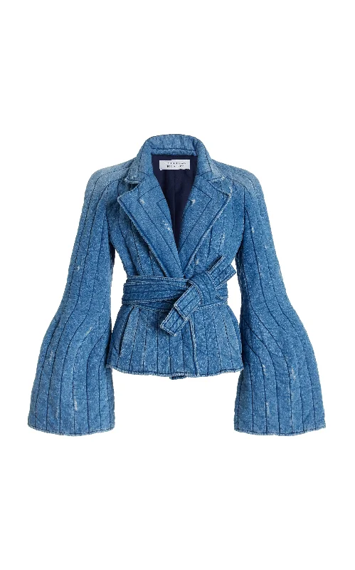 Merve Jacket in Light Blue Recycled Cotton Linen Denim Rayon Fabric Velvet Fabric Corduroy Fabric Merve Jacket in Light Blue Recycled Cotton Linen Denim Rayon Fabric Velvet Fabric Corduroy Fabric