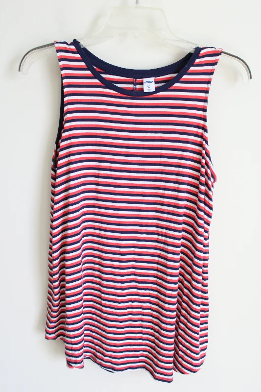 Old Navy Blue Pink Striped Luxe Tank | XS striped tank top