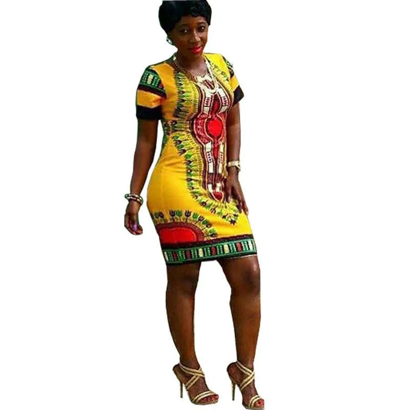 Dress Mini African Tranditional Print Dashiki Dress Ladies Dresses Folk Art African Women Dress Clothing Dress Mini African Tranditional Print Dashiki Dress Ladies Dresses Folk Art African Women Dress Clothing