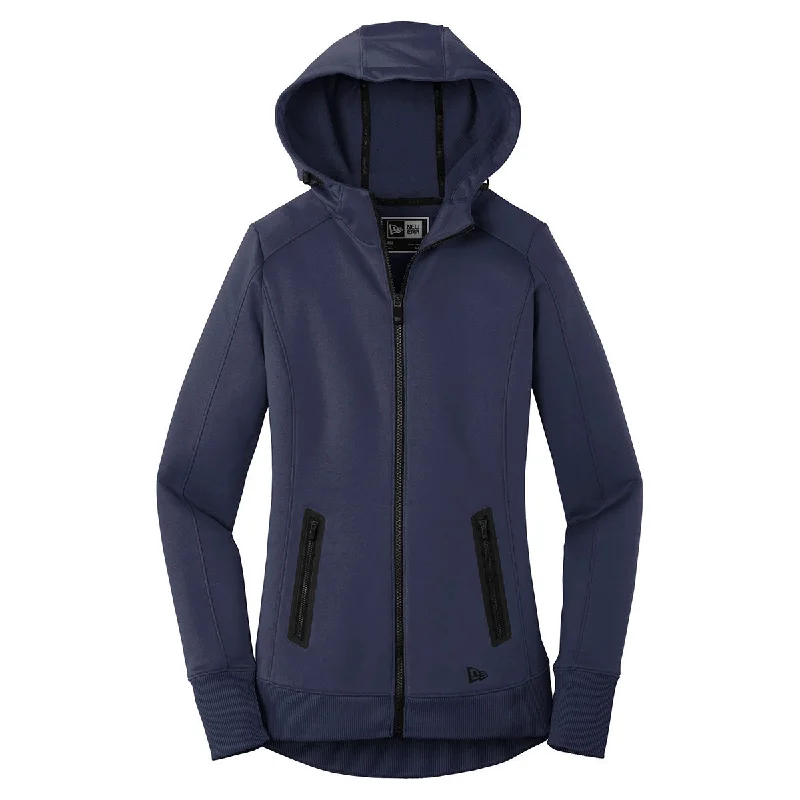 New Era Women's True Navy Venue Fleece Full-Zip Hoodie Hoodie with Crew Neck Simple Timeless New Era Women's True Navy Venue Fleece Full-Zip Hoodie Hoodie with Crew Neck Simple Timeless