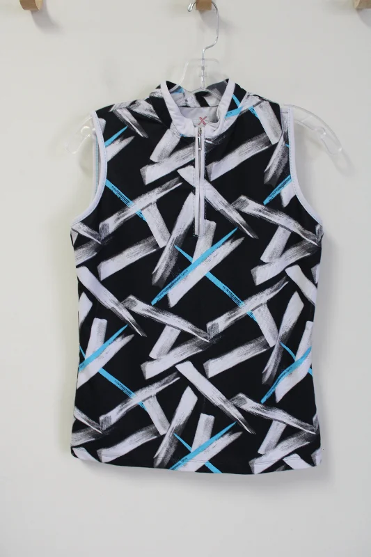 Izod X PFX Black Blue Patterned Tank | XS relaxed fit tank