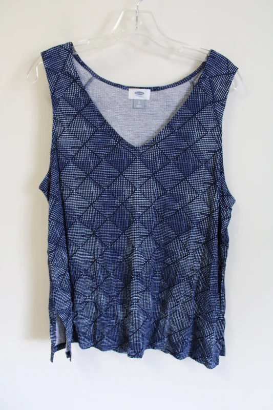 Old Navy Blue V-Neck Tank | L cropped tank top