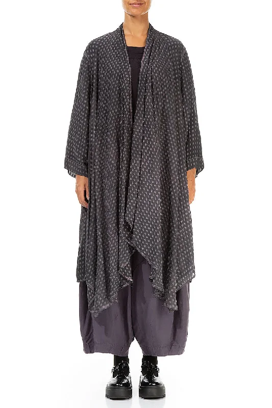 Open Textured Purple Silk Rayon Jacket Wool Fabric Cashmere Fabric Tweed Fabric