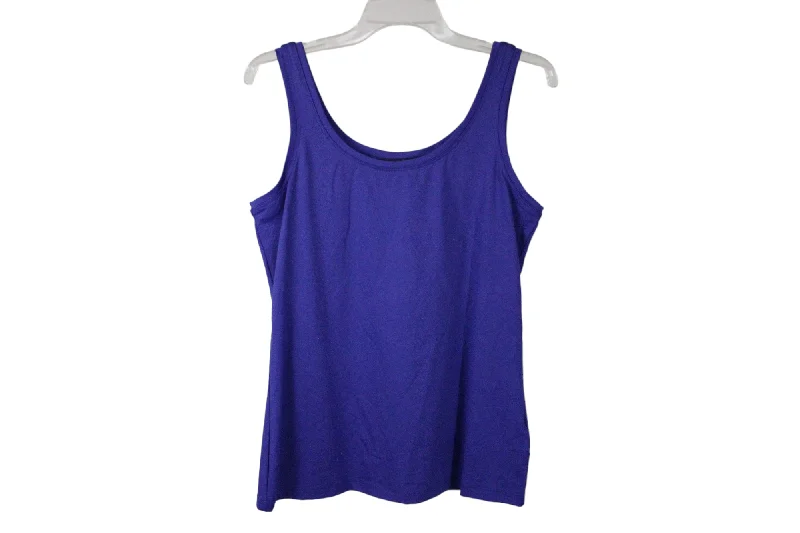 Victor Alfaro Cobalt Blue Smooth Tank | M cutout tank top