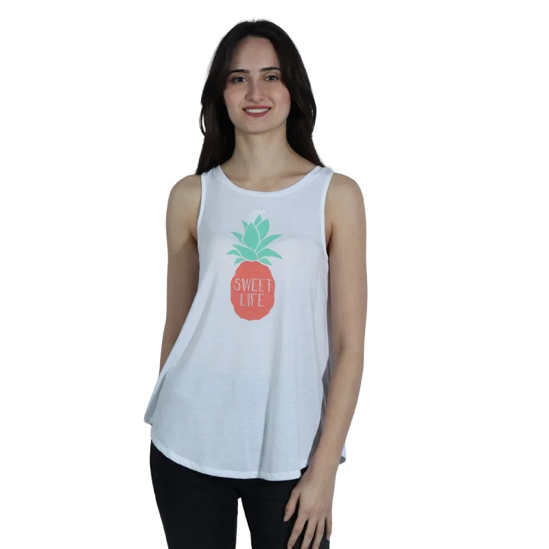 ST.JOHN'S BAY -  Crew Neck Sleeveless Tank Top glitter tank top