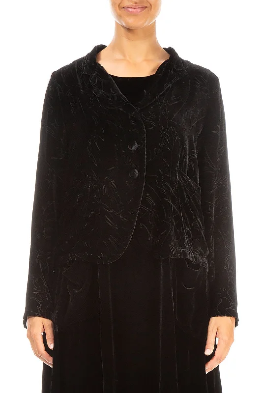Buttoned Devoré Feather Black Silk Velvet Jacket Lace Jacket Ribbed Jacket Sequined Jacket Buttoned Devoré Feather Black Silk Velvet Jacket Lace Jacket Ribbed Jacket Sequined Jacket