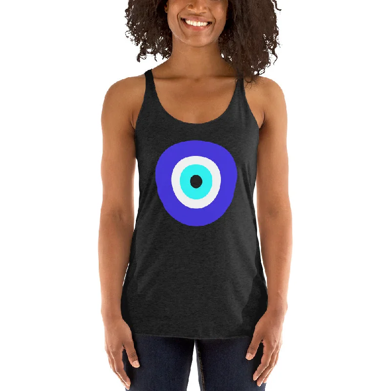 Classic Evil Eye Curse of Misfortune Women's Racerback Tank Top Shirt halter tank top Classic Evil Eye Curse of Misfortune Women's Racerback Tank Top Shirt halter tank top