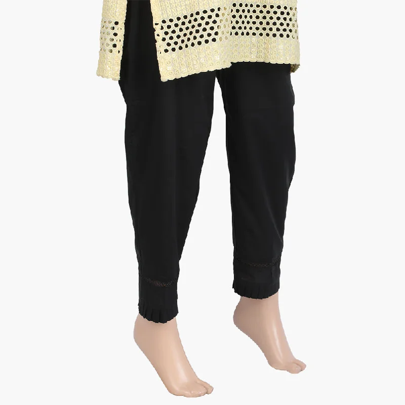 Women's Woven Trouser - Black Trousers Party Sparkling