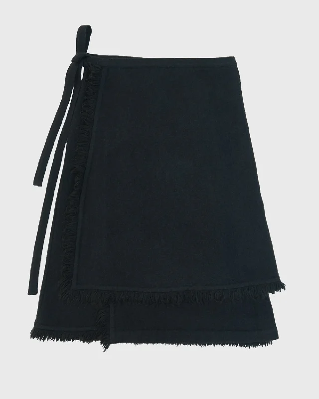 Wrap Layered Skirt wool skirt sturdy