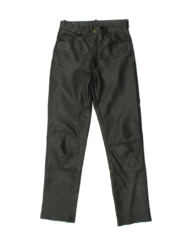 GIPSY Womens Slim Leather Trousers W28 L30 Black Leather Trousers luxurious premium