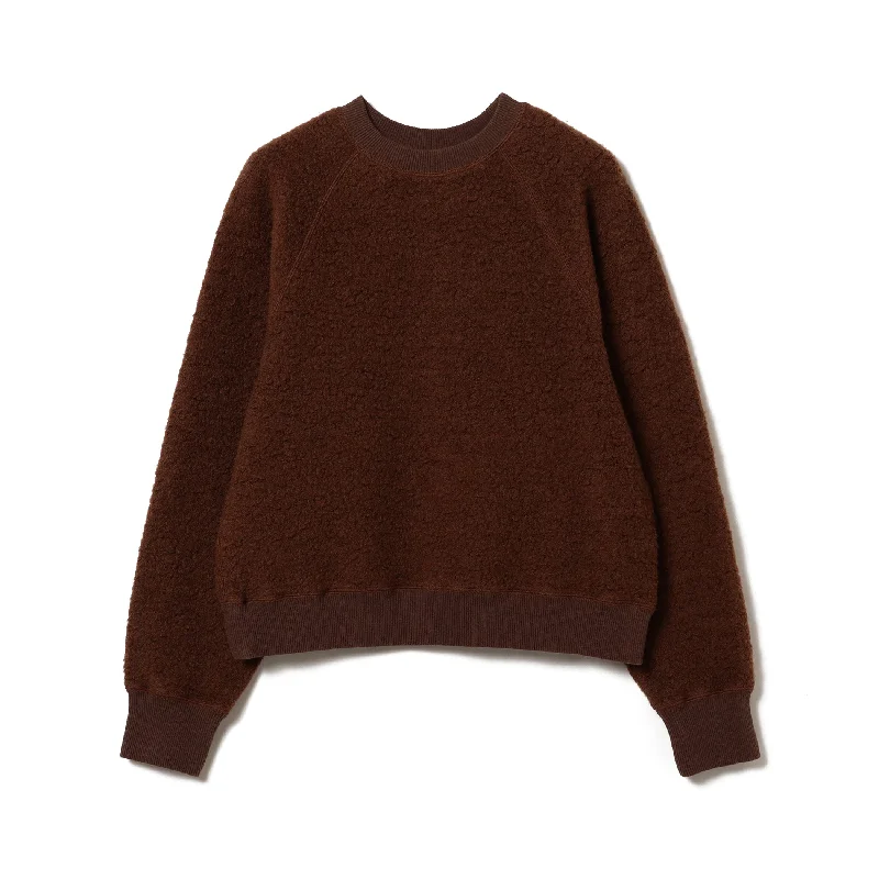 Avery Reversible Wool Sweatshirt Hoodie with Applique Textured Unique