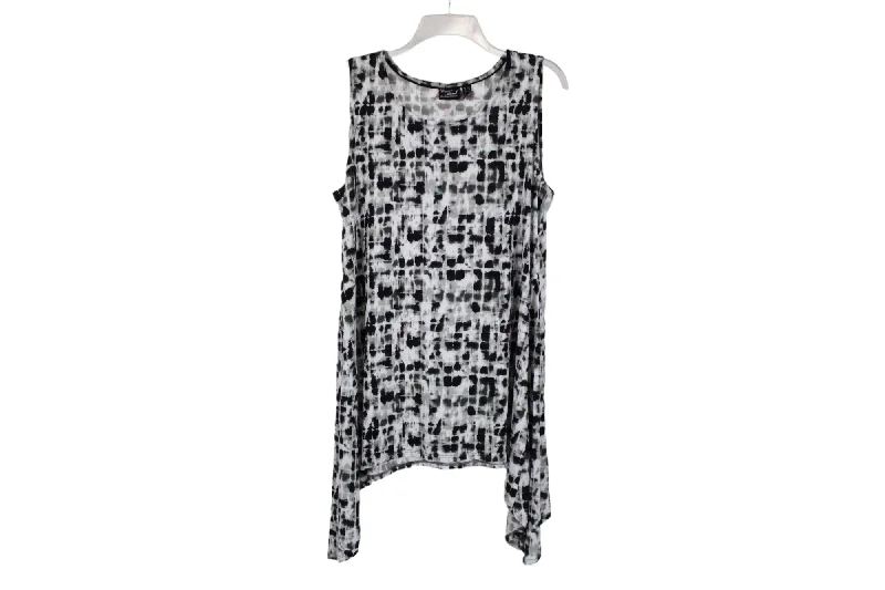 Women With Control Black Gray Tank | L crossback tank top