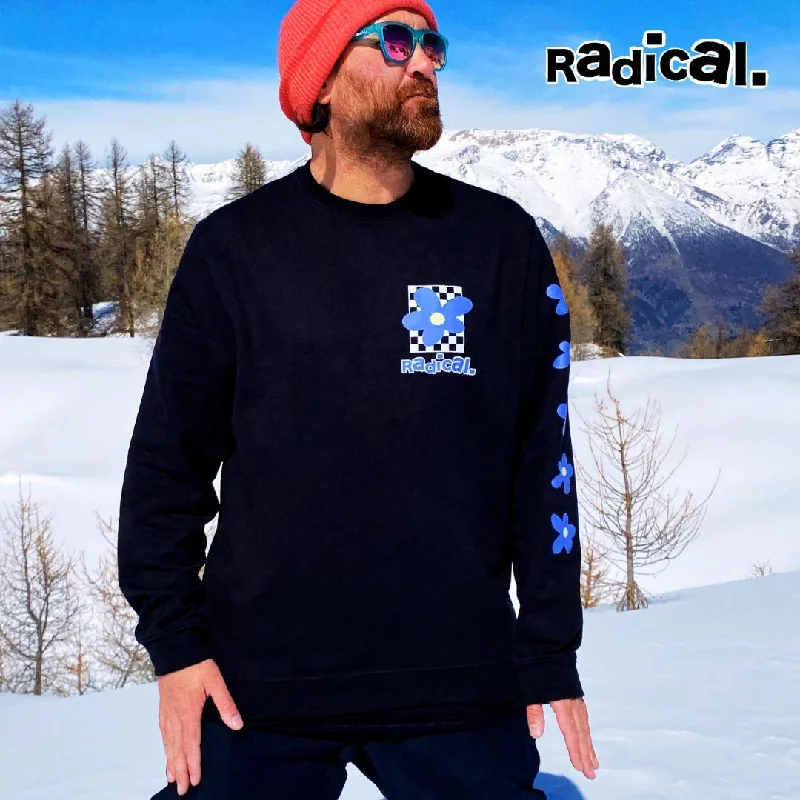 Radical. So Rad Unisex Sweatshirt - Black Hoodie with Pattern Geometric Abstract