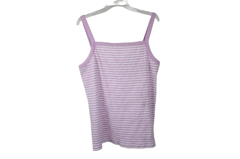 Old Navy Slim Fit Purple Ribbed Tank | XXL metallic tank top