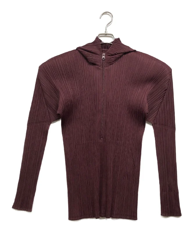 [Pre-owned] PLEATS PLEASE Pleated Pullover Hoodie PP93-JD153 Fine Merino Wool