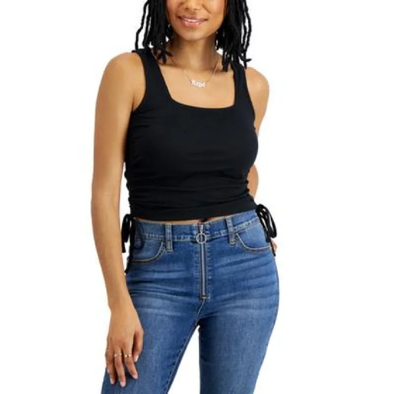 HOOKED UP - Side-Ruched Tank Top baby blue tank