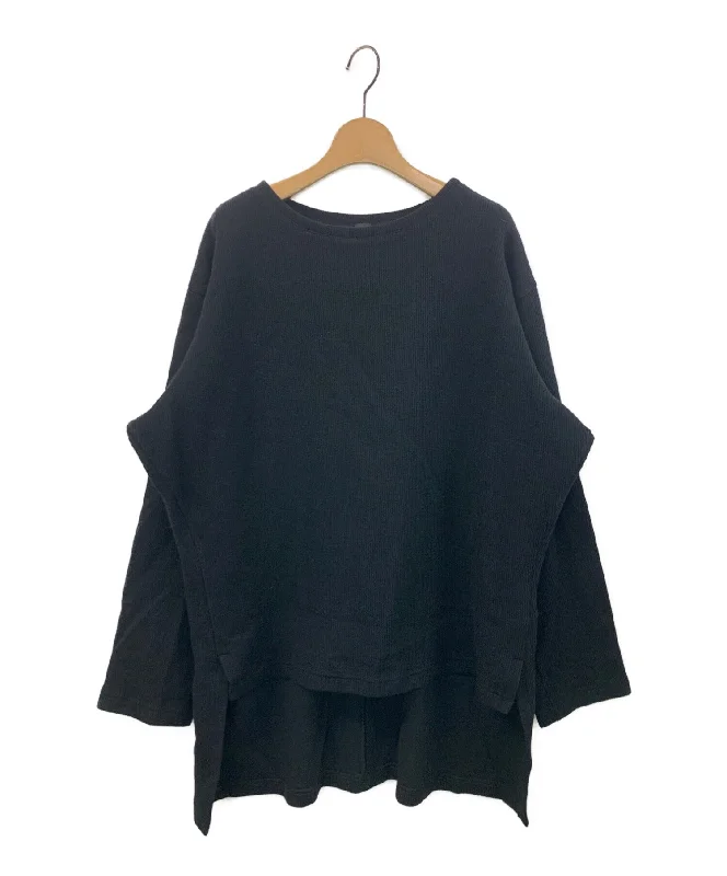 [Pre-owned] Y's Side Slit Pullover Knit / Crew Neck Knit YK-B07-025 Plunging Neck Pullover