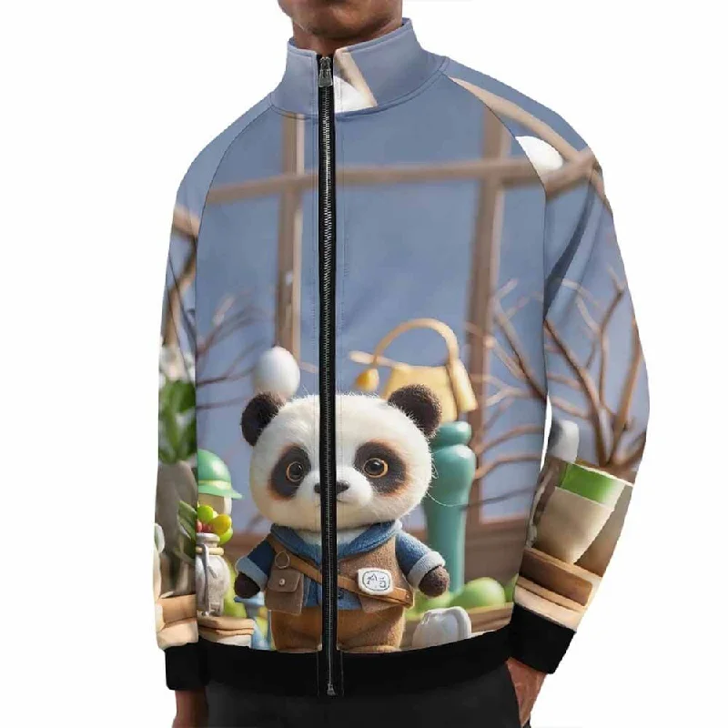 Lovely Felt Panda Stand Collar Zip-Up Jacket Faux Fur Jacket Real Fur Jacket Shearling Jacket Lovely Felt Panda Stand Collar Zip-Up Jacket Faux Fur Jacket Real Fur Jacket Shearling Jacket