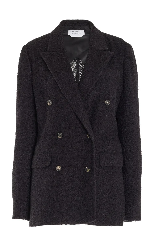 Amergin Jacket in Black Silk Cashgora Boucle Gauze Anorak Shell Jacket Lightweight Jacket Amergin Jacket in Black Silk Cashgora Boucle Gauze Anorak Shell Jacket Lightweight Jacket