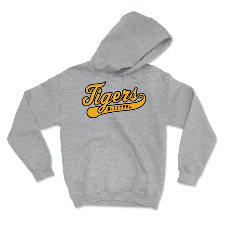 Sport Grey Women's Soccer Script Hoodie - Rachel Kutella Hoodie with Ribbed Cuffs Snug Fit Comfort Sport Grey Women's Soccer Script Hoodie - Rachel Kutella Hoodie with Ribbed Cuffs Snug Fit Comfort