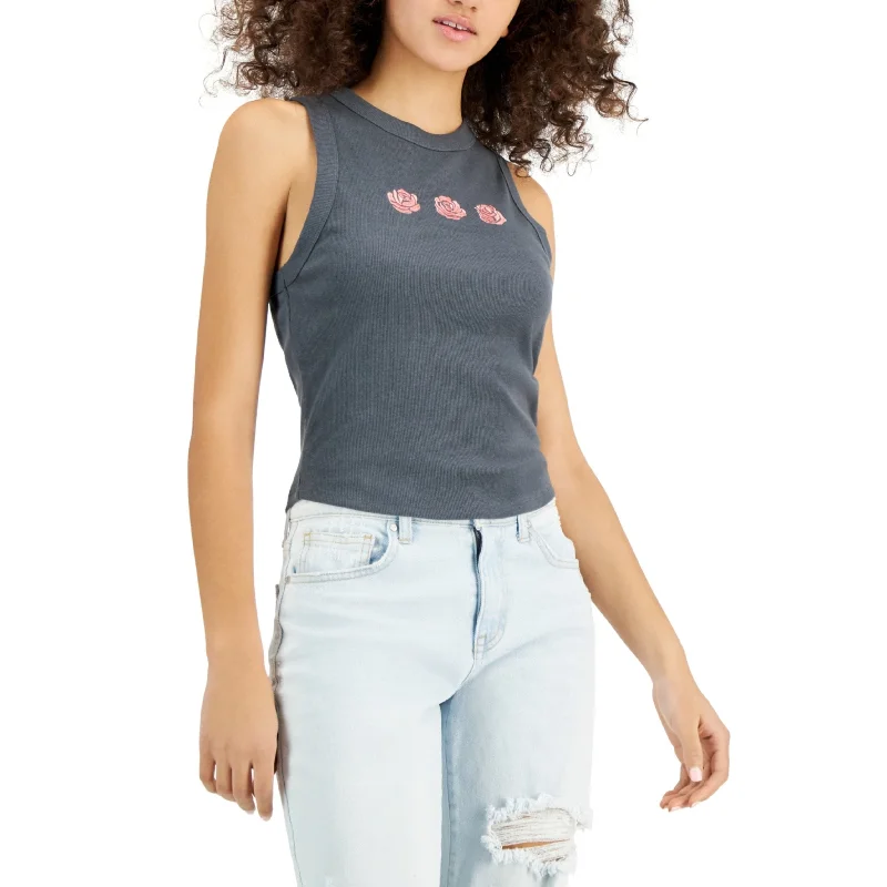 REBELLIOUS ONE - Roses Embroidery Tank Top casual tank top