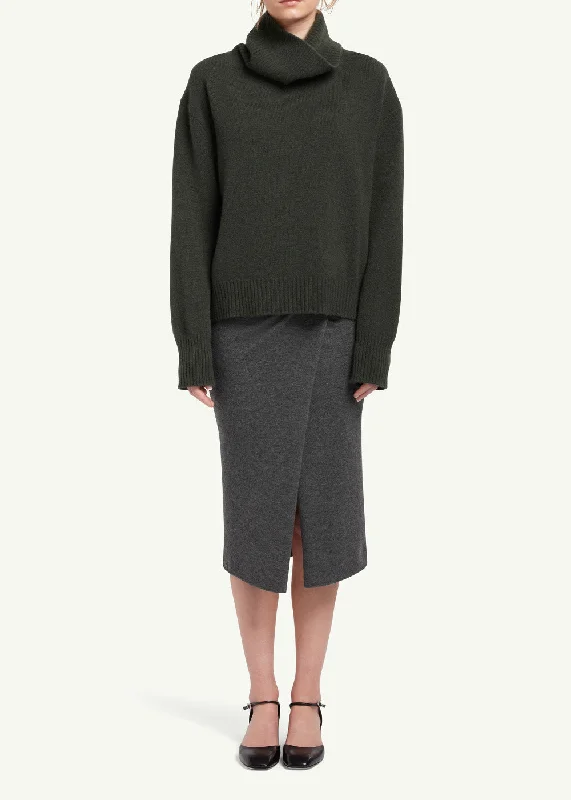 Sari Wrap Knit Skirt spandex blend skirt