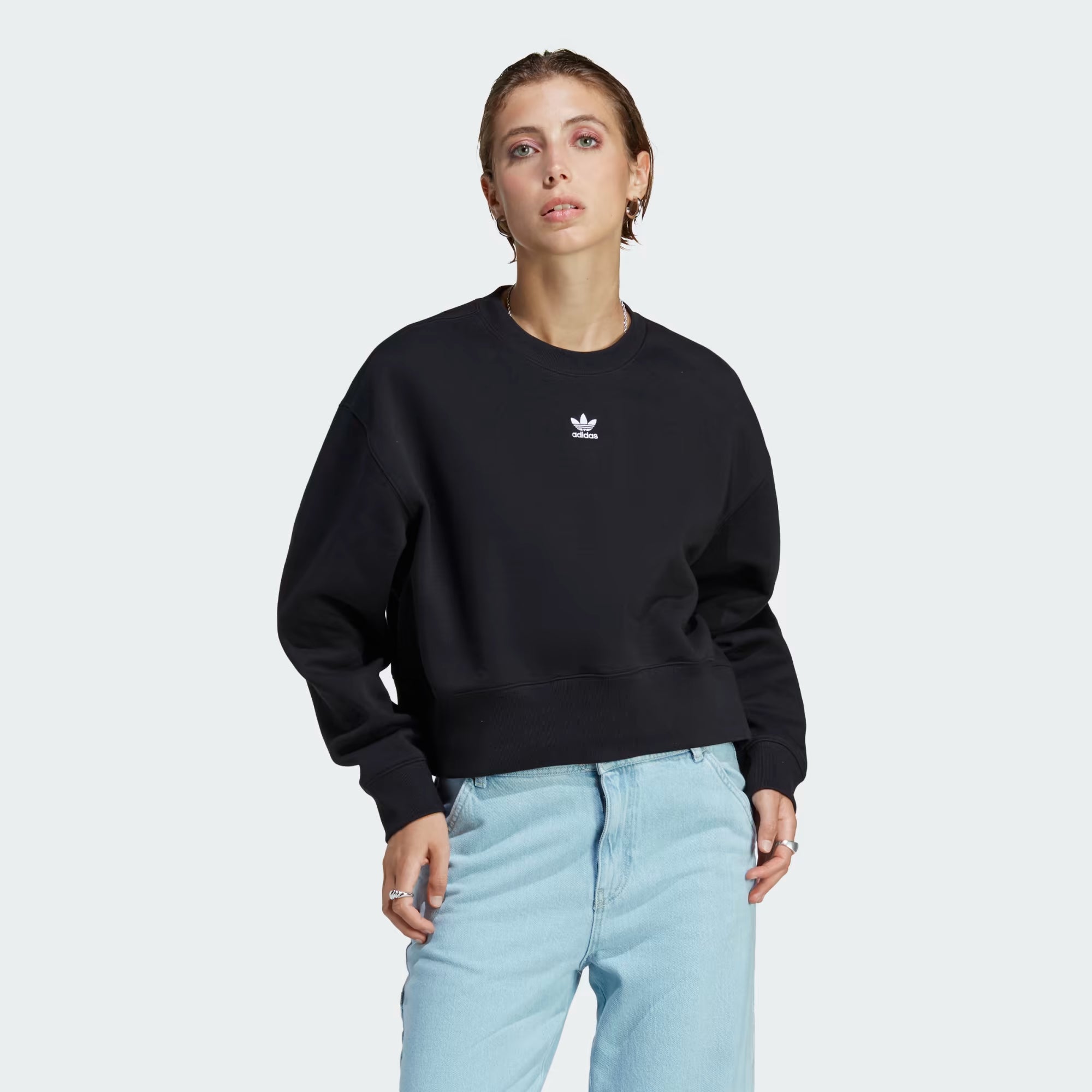 Adidas Adicolor Essentials Crew Sweatshirt - Women Hoodie with Magnetic Closure Innovative Modern Adidas Adicolor Essentials Crew Sweatshirt - Women Hoodie with Magnetic Closure Innovative Modern