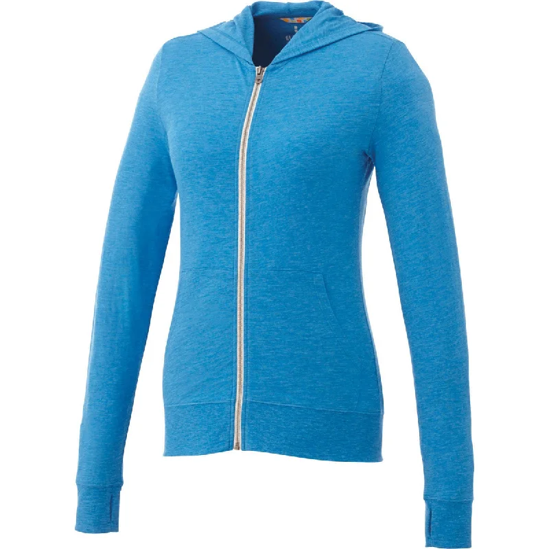 Elevate Women's Olympic Blue Heather Garner Knit Full Zip Hoodie Hoodie with Fur Luxurious Winter Elevate Women's Olympic Blue Heather Garner Knit Full Zip Hoodie Hoodie with Fur Luxurious Winter