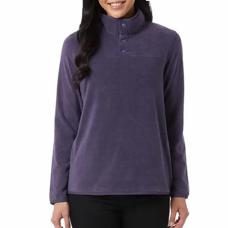 32 Degrees Women's Arctic Soft Fleece Snap closure Pullover Top Sweatshirt Cap Sleeve Casual 32 Degrees Women's Arctic Soft Fleece Snap closure Pullover Top Sweatshirt Cap Sleeve Casual