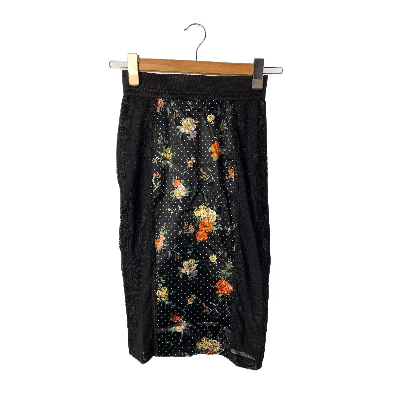 DOLCE&GABBANA/Skirt/26/Multicolor/Nylon/Floral Pattern/ silk skirt smooth