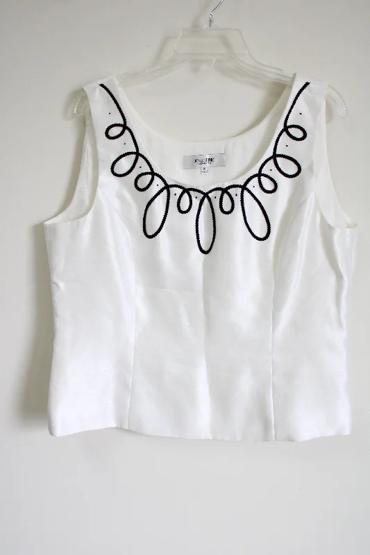 Jones Studio White Tank | 16 peach tank top