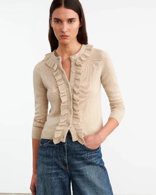 NEAVE CASHMERE CARDIGAN Silk Blend Satin Velvet