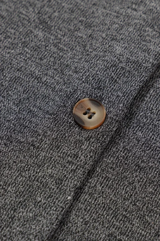 Grey Knit Cardigan Spandex Blend Rayon Blend Denim Blend
