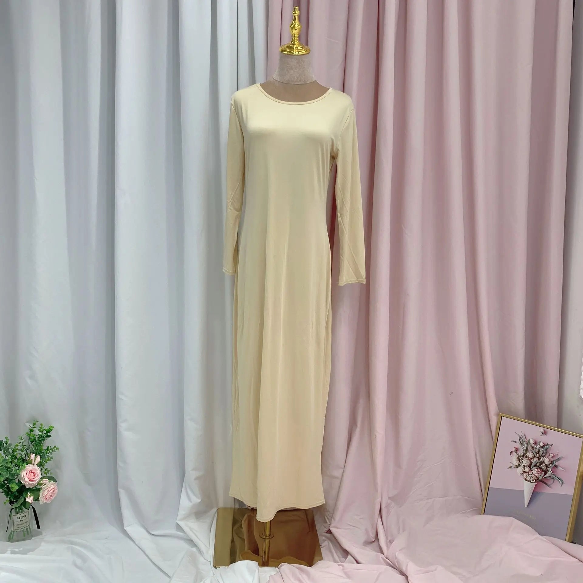 beige inside dress