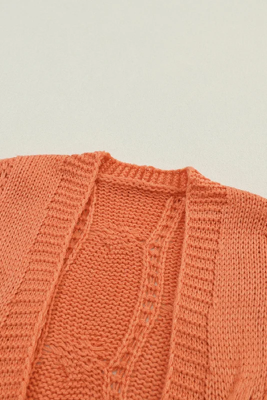 Burnt Orange Cardigan Sequined Glittery Shiny