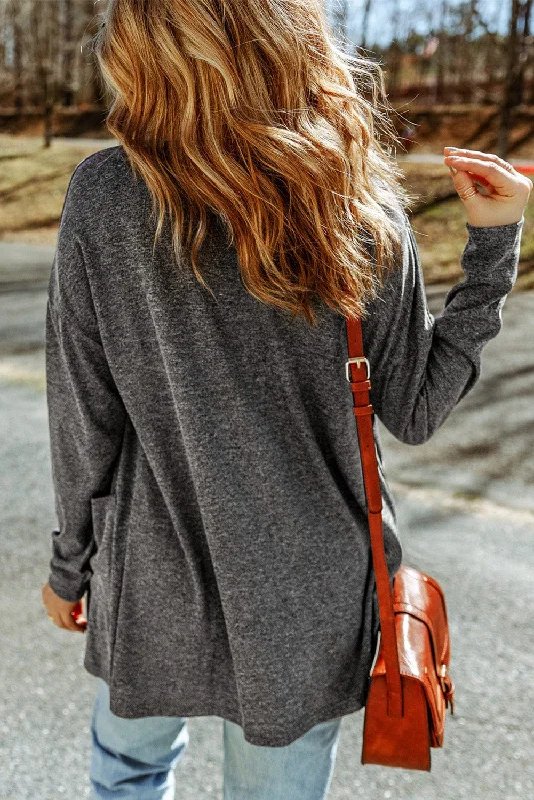 Women's Long Sleeve Button Cardigan Faux Fur Fabric Real Fur Fabric Shearling Fabric