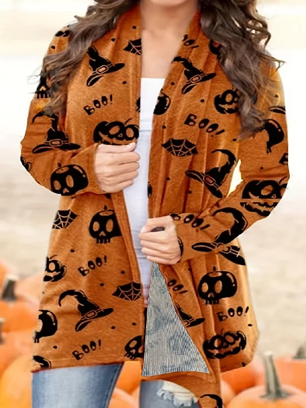 Autumn Winter Plus Size Plaid Cardigan Crew Neck V-Neck Turtle Neck