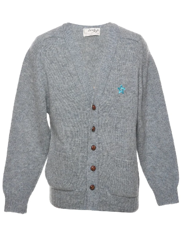 Wool Lord Jeff Cardigan - S Casual Formal Business