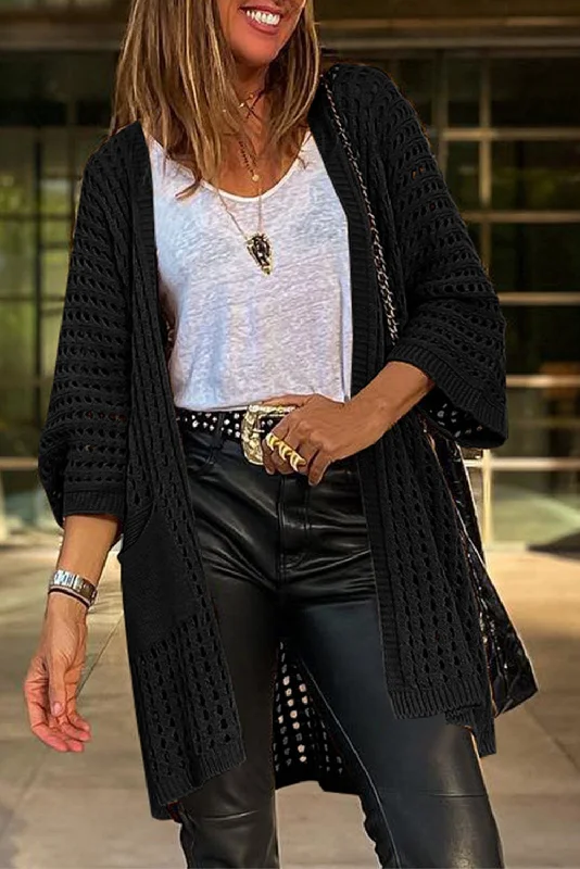Comfortable Knit Cardigan Thin Thick Dense