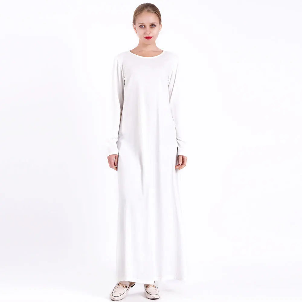 white inside dress