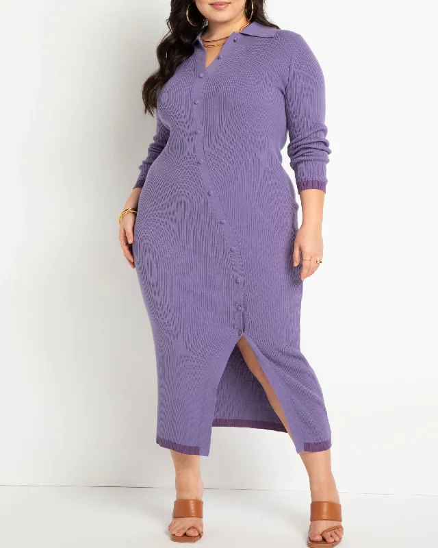 Asymmetrical Placket Cardigan Dress | Veronica Slim Fit Regular Fit Oversized