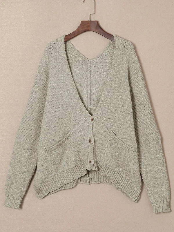 Baby Blue Viscose Cardigan Real Fur Shearling Chenille