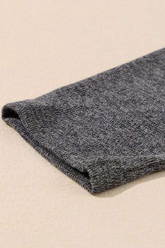 Gray Cardigan for Women Zippered Buttoned Snapped