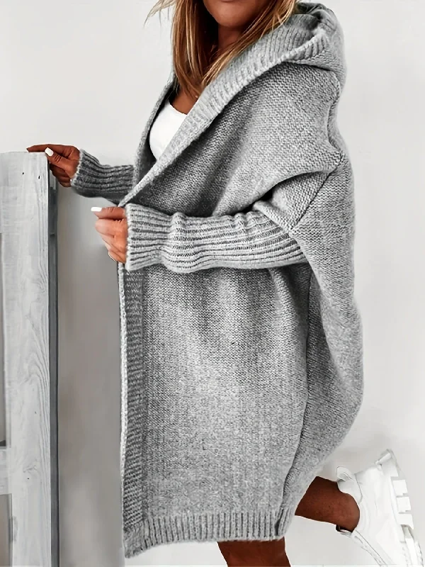 Autumn Knit Hooded Cardigan Chenille Fabric Brocade Fabric Lace Fabric