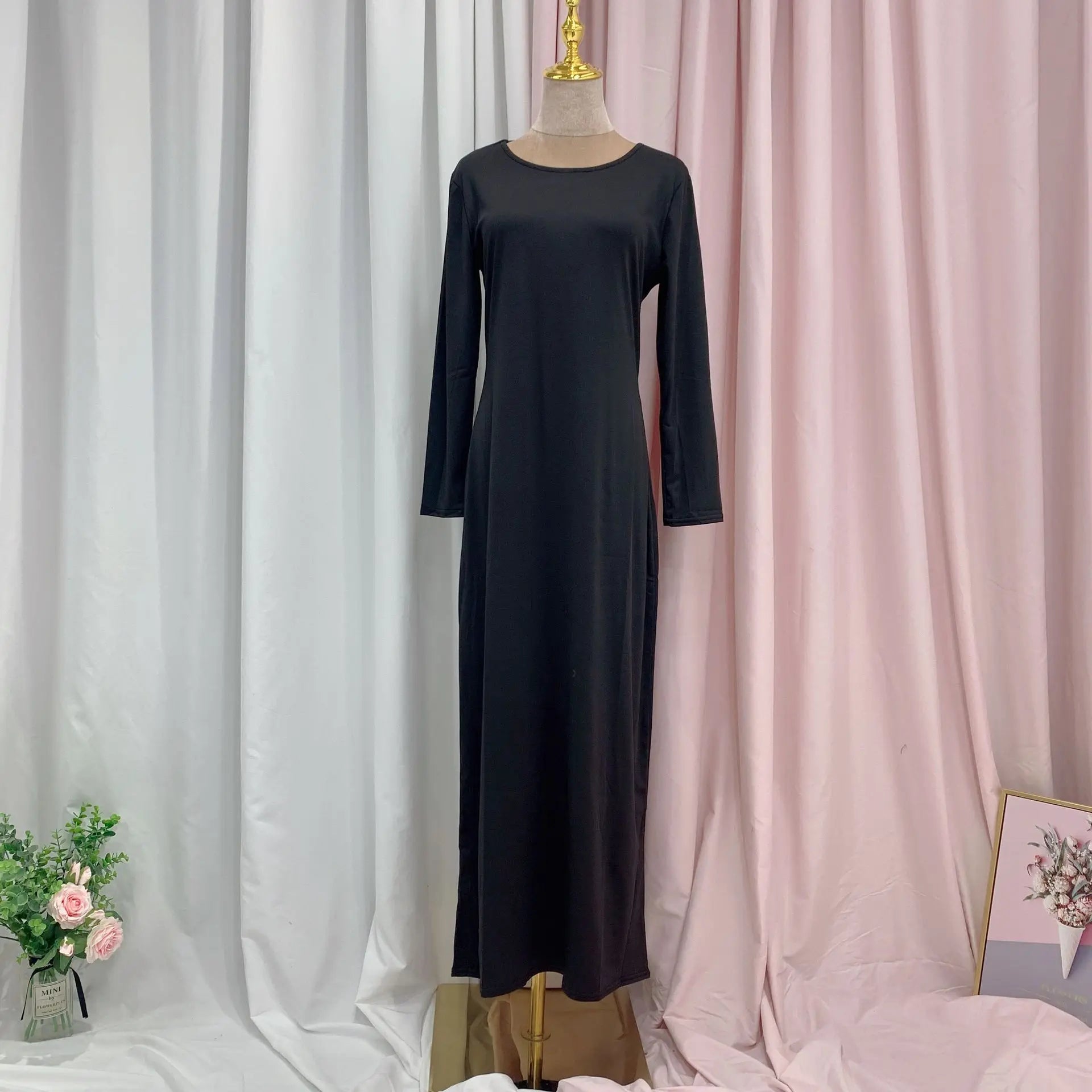 black inside dress