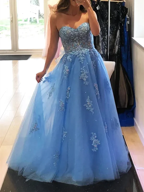 A Line Blue Tulle Lace Prom Dresses, A Line Blue Tulle Lace Formal Evening Dresses Tunics Chinos classic A Line Blue Tulle Lace Prom Dresses, A Line Blue Tulle Lace Formal Evening Dresses Tunics Chinos classic