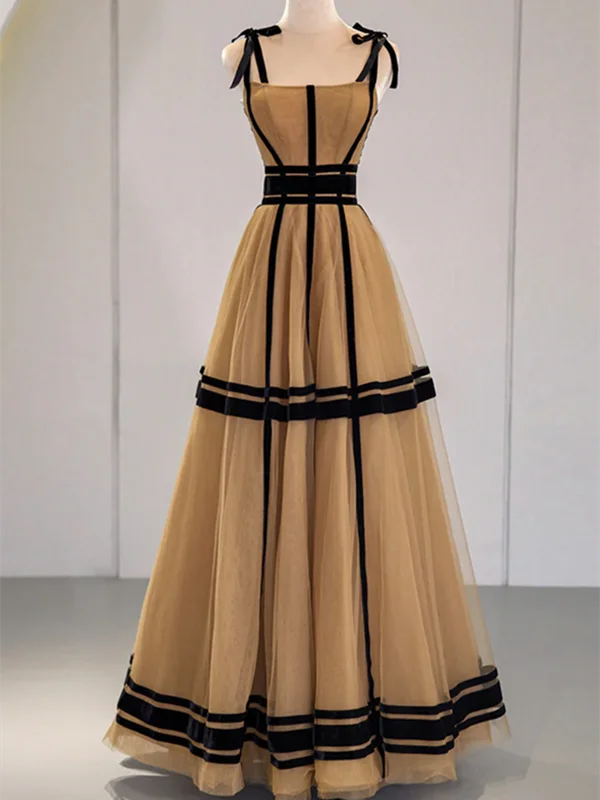 A Line Stylish Tulle Long Prom Dresses, A Line Stylish Tulle Long Formal Evening Dresses Tunics Chic fashionable A Line Stylish Tulle Long Prom Dresses, A Line Stylish Tulle Long Formal Evening Dresses Tunics Chic fashionable