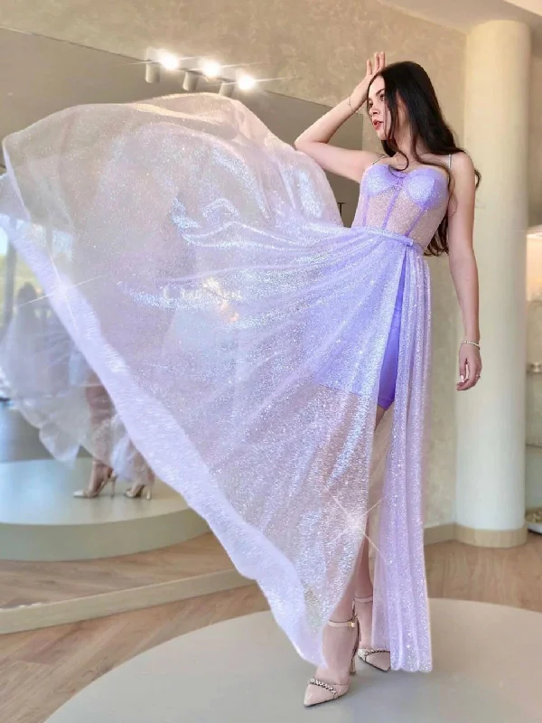 A Line Sweetheart Neck Tulle Purple Long Prom Dress, Purple Evening Dress Tunics Fashionable trendy A Line Sweetheart Neck Tulle Purple Long Prom Dress, Purple Evening Dress Tunics Fashionable trendy