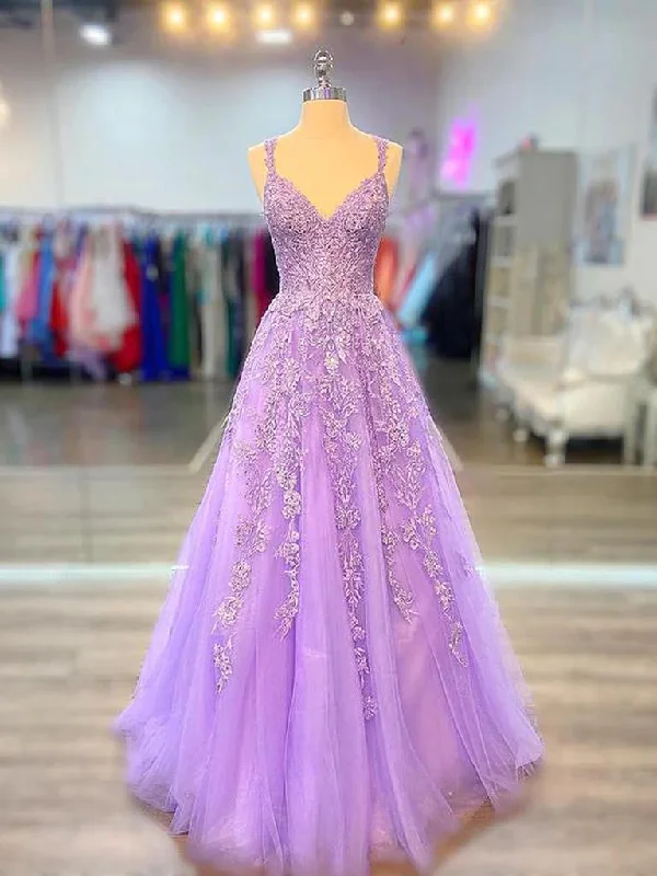 A Line V Neck Purple Lace Prom Dresses, Purple Lace Formal Evening Dresses Tunics Running lightweight A Line V Neck Purple Lace Prom Dresses, Purple Lace Formal Evening Dresses Tunics Running lightweight
